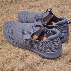 Skechers Slip-On Knit Sneakers in Light Blue